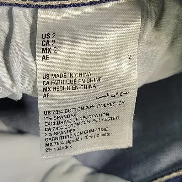 Inc Mid Rise Jean Skirt Jeweled Womens Size 2 NWT - Picture 6 of 9